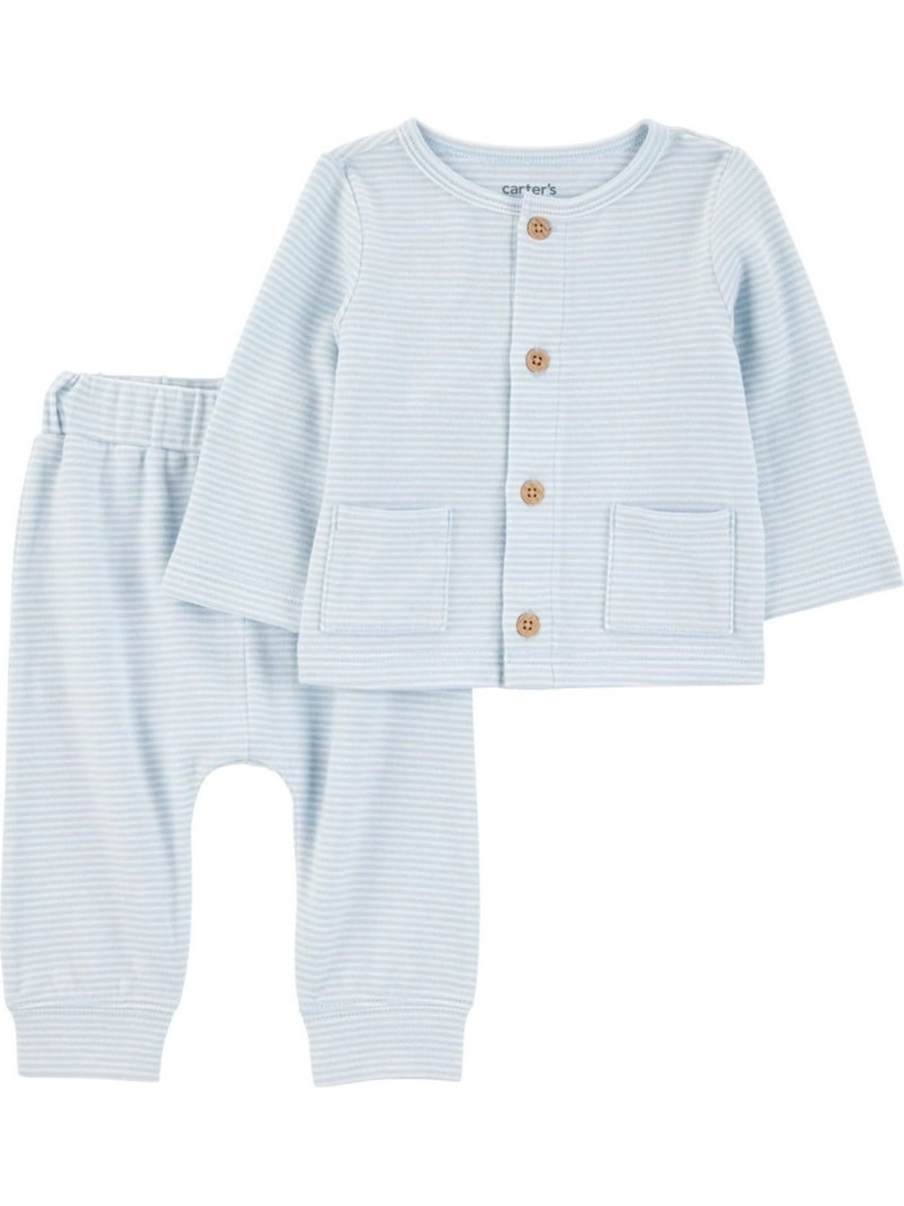 Carter's Pale Blue Striped Two-Piece Set